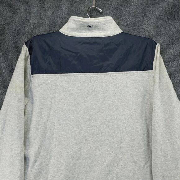Vineyard Vines Martha's Vineyard Mens 1/4 Zip Sweatshirt Size M Gray - Picture 8 of 11